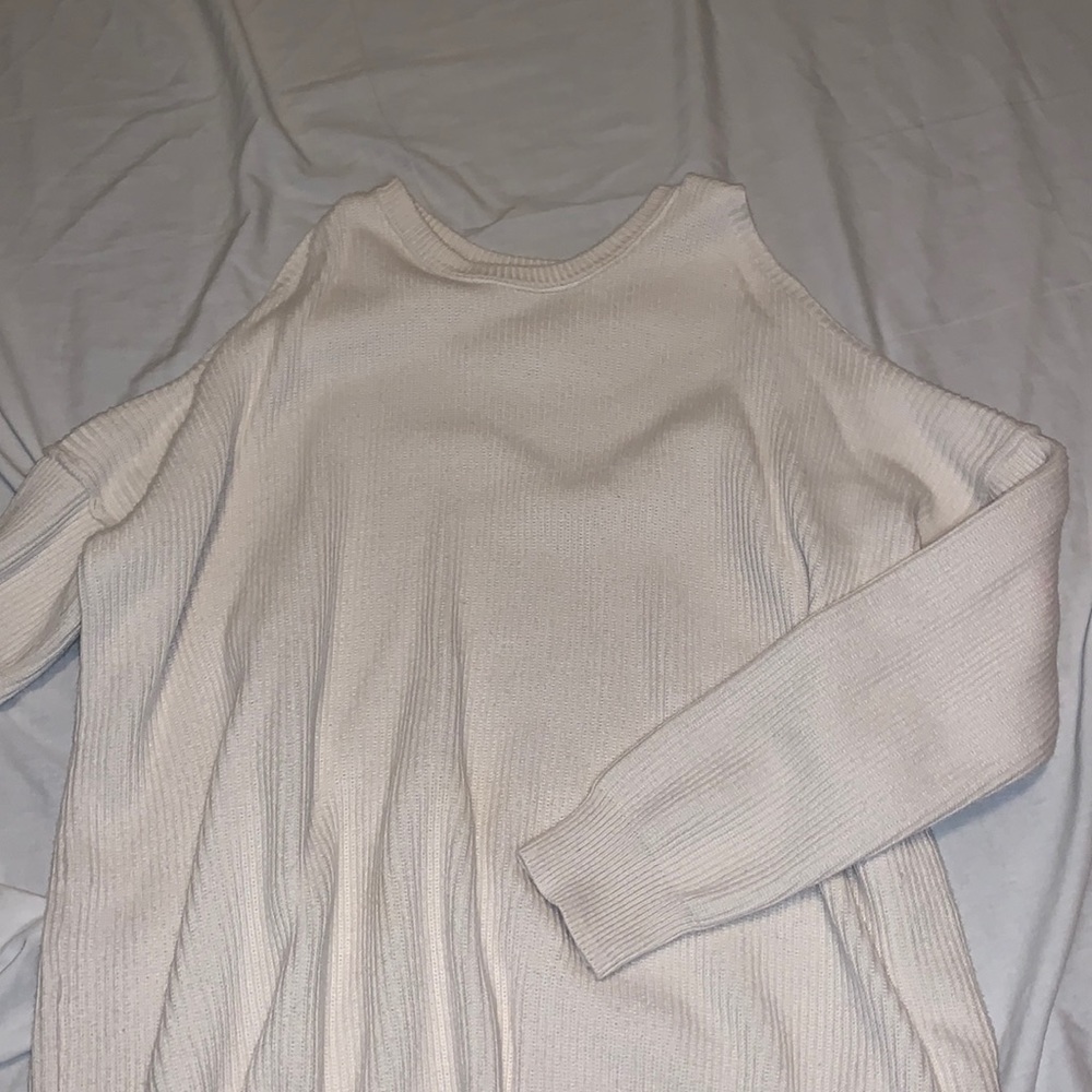 Cold shoulder sweater